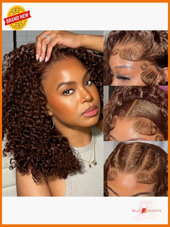 14 Inch Chocolate Brown Bob Wig Human Hair 13x6 Lace Front 200% Density Deep